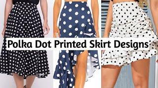 New trending polka dot printed skirt designs  for ladies | Anuxme Fashion