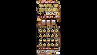 $20 - GOLD RUSH LEGACY - NEW TICKET TUESDAY! WIN! FLORIDA Lottery Scratch Off ticket!   BIG BIG WIN!