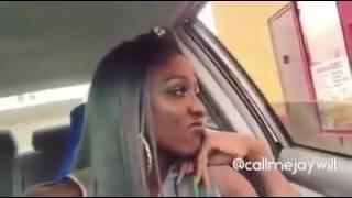 Girls fight in Popeyes drive through