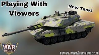 Playing War Tycoon *KF-51 Panther UPDATE* - Roblox Live