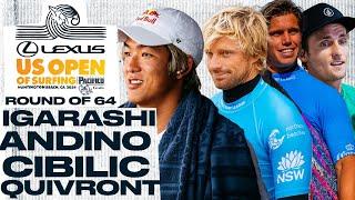 Kanoa Igarashi, Kolohe Andino, Morgan Cibilic, Charly Quivront | Lexus US Open of Surfing 2024