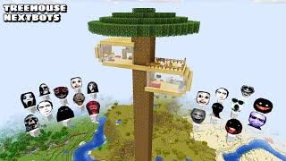 SURVIVAL TALLEST TREE HOUSE WITH 100 NEXTBOTS in Minecraft Part 2 - Gameplay - Coffin Meme