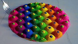 #1515 satisfying video | navratri rangoli designs | diwali rangoli design | kolam