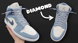 How to Diamond Lace Nike Air Jordan 1 Mid | Nike Air Jordan 1 Diamond Lace styles