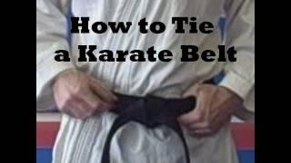 How to tie your karate belt