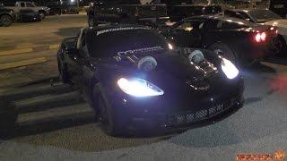 2400HP Twin Turbo Corvette at TX2K15 Tearing up the Streets!