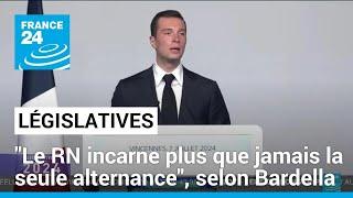 Jordan Bardella : "Le Rassemblement national incarne plus que jamais la seule alternance"