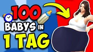 Kann ich in 24 Stunden 100 BABYS bekommen?!  Die Sims 4 100 Baby Challenge | Nesmeralda