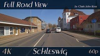 Schleswig, Germany: Gottorfer Damm, Königstraße, Stadtfeld, Mühlenredder, St. Jürgener Straße - 4K