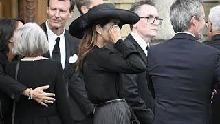 Queen Mary is TEARY as she joins other royals to bid farewell to a loved one#danishroyals #queenmary