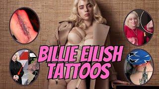 BILLIE EILISH DEBUTS TATTOOS BACK TATTOO | BILLIE EILISH TATTOOS | BELLIE ELISH | PHONDD