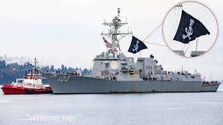 Here's Why America's Warship USS Kidd flies a Pirate Flag