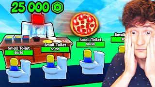 Spending 25,000 Robux on Pizza Tv Man! (Tower Defense)