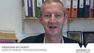 A Conversation with Professor Des Hewitt - Head of Primary Teacher Education