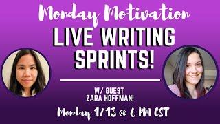 Monday Motivation  Boost Your Productivity with Live Writing Sprints! | 1/13 @ 6 PM CST