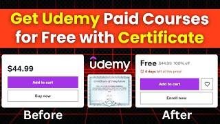 How to Get PAID Udemy Courses for FREE with CERTIFICATE in 2024