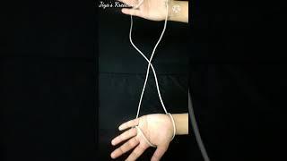 How to make a Hammock string figure। Easy string game। #StringGame #CatsCradle