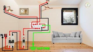 ▶️ Single Phase Wiring Diagram for House // House Wiring 3D Animation // Ghar ki wiring kese kare