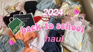 HUGE 2024 BACK TO SCHOOL HAUL!! *clothes + supplies* showing you what’s in my backpack!