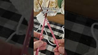 Knitting with Chopsticks  #sparklyone #fun #knitting #love #adorable #diy #home #create #yarn