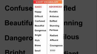 Basic vs advanced English #english #languagelearning #remix #englishdjremix #shortvideo #shortsfeed