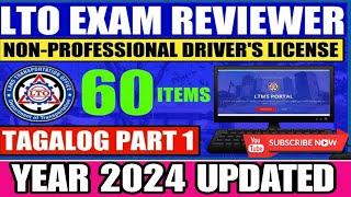 LTO EXAM REVIEWER FOR NON PROFESSIONAL DRIVERS LICENSE TAGALOG VERSION|UPDATED 2024