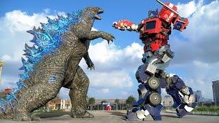 Transformers: Der letzte Ritter | Optimus Prime gegen Godzilla Kampfszene | Comosix Tech [HD]