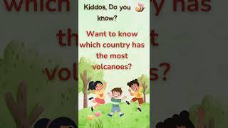 Want to know which country has the most volcanoes? #brainteasers #funlearning #kidsvideo