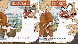 Cuphead DLC - Glumstone The Giant Regular vs Expert - Difficulty Comparison - Peashooter Only
