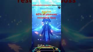 Neuvillette = 60% element resistance boss #genshinimpact #neuvillette #furina #xilonen #kazuha