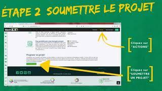 Tutoriel - Soumettre un projet sur objectif 2030