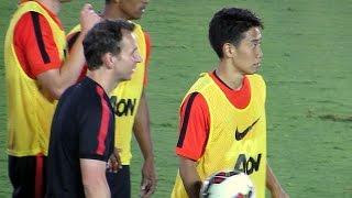 Shinji Kagawa & Teammates Workout 7-22-14 Manchester United at Rose Bowl