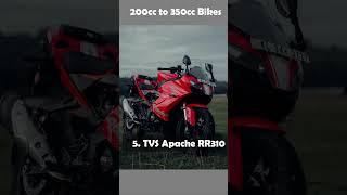 200 to 350 cc bikes in India