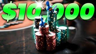 $10,000 BUY IN at CRAZY Texas Poker Cash Game!