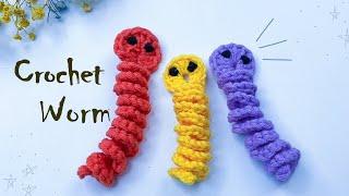 Easy Crochet Worry Worm Tutorial | Crochet Worm DIY