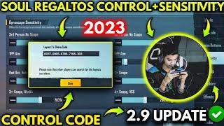 SOUL Regaltos Control Code & Sensitivity 2023 | Layout 1 | PUBG MOBILE/BGMI