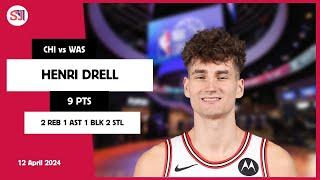 HENRI DRELL 9 PTS 2 REB 1 AST 1 BLK 2 STL | vs WAS 12 Apr 23-24 CHI Player Highlights