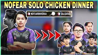 NoFear Horaa Solo Chicken Dinner for Horaa Esports | Clash with kvn #horaaesports #cr7horaa