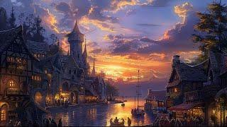Tavern/Inn Music - Fantasy Medieval Music | Fantasy Music at the Seaport at Beautiful Sunset