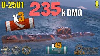 U-2501 3 Kills & 235k Damage | World of Warships Gameplay