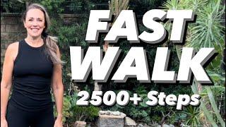 20 Minute FAST WALK | no jumping + no equipment |Michelle Wilson Workouts