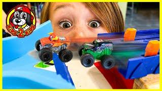 OUR 16 FAVORITE MONSTER TRUCKS - MONSTER JAM MINIS - LONGEST DOWNHILL RACE With 4 EPIC JUMPS!