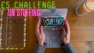 £5 CHALLENGE UNSTUFFING | HOW MUCH HAVE I SAVED? | REALLOCATION | UK CASH STUFFING