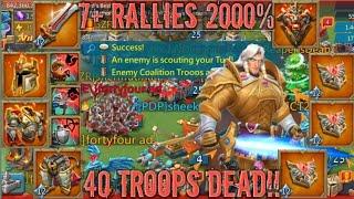 lords mobile: MYTHIC RALLY TRAP CAPPED VS WAVES OF 2000% RALLIES! THIS IS IMPOSSIBLE!!  