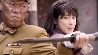 Anti-Japanese Movie! Colonel challenges a girl to a knife duel, but girl is a master and slays him.