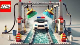 Lego Technic Car: I Built A Lego Car Wash Machine 