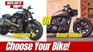 Harley-Davidson Sportster S OR Indian Scout Bobber? | MOTO-CAR TV