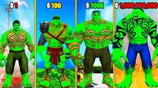 $1 NEON HULK SUIT to $1,000,000,000 HULK SUIT in GTA 5!!