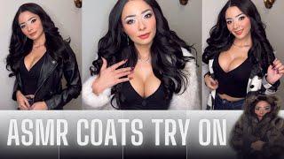 ASMR Fall/Winter Coats  Try On (Soft Spoken, Fabric Sounds)