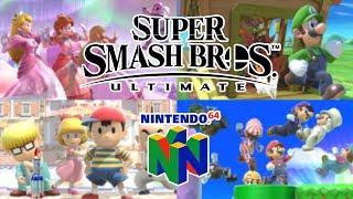 Super Smash Bros Ultimate - All Characters Congratulations Endings Cutscenes Classic Mode (N64)
